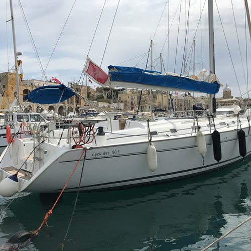 Rent / charter Sailing Yacht for Boat Diving, Boat Parties, Conference & Incentive / Meetings / Corporate, Fishing Trips, Full Day Tour, Half Day Tour, Harbour Cruise, Private Charter & Team Building Activities in Malta & Gozo - Beneteau Cyclades 50.5