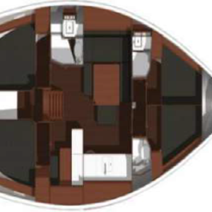 Dufour 450 Grand Large - Oscar Time Layout