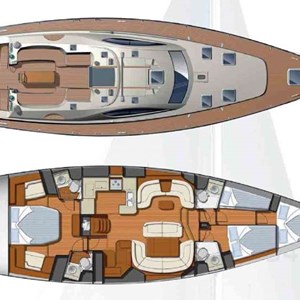 Jeanneau Sun Odyssey 54 DS - Avalon Layout