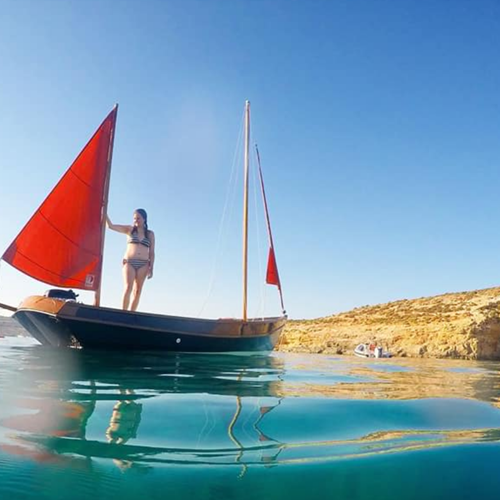 Rent / charter Sailing Yacht for Boat Diving, Fishing Trips, Full Day Tour, Half Day Tour, Harbour Cruise, Private Charter & Team Building Activities in Malta & Gozo - 19 ft Lugger