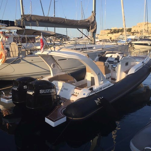 Rent / charter Rib / Dinghy for Conference & Incentive / Meetings / Corporate, Full Day Tour, Half Day Tour, Harbour Cruise, Private Charter & Team Building Activities in Malta & Gozo - Prince 28 sportcabin